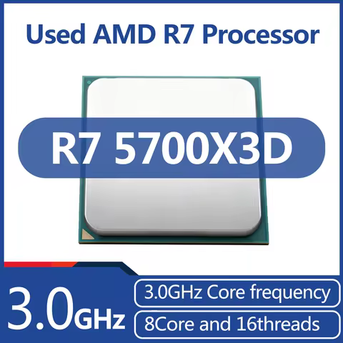 Processador AMD R7 5700X3D R7 5700X3D 3.0 GHz8 cores 16 threads 7NM, L3 = 96M AM4