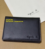 (最後2個) 清貨價 全新 AGNES B Card Holder 真皮 荔枝紋 證件套 卡包 (保証專櫃正貨) 黑色 ***不帶包裝盒***