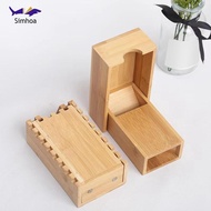 Simhoa Bamboo Dice, Collapsible Dice Box, Wooden Rolling Box, Dice Tray for Board Games, Tabletop Ga