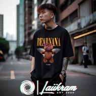 (LK64) Band Shirt Dr. Tri Rock 1 Cotton Fabric No Wrinkles Not Sagging Soft Comfortable To Wear Bear