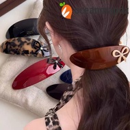 OCEANMAPDZ Curved Ellipse Hairpins, Trendy Texture Large Size Sweet Elliptical Acetate Hair Clips, K