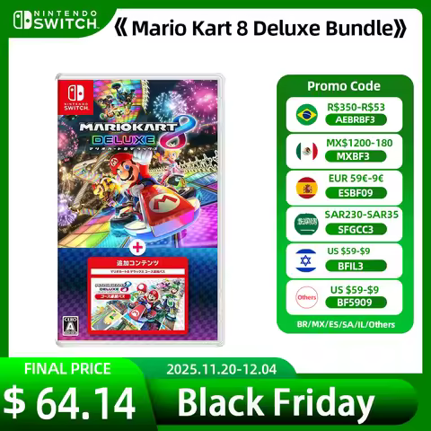 Nintendo Switch Game Deals Mario Kart 8 Deluxe Bundle (Game + Booster Course Pass) Physical Game Car