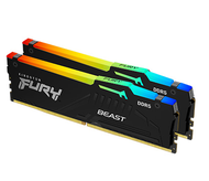 Kingston Fury Beast RGB 6000MT/s DDR5 CL30 Desktop Memory | AMD Expo | Plug N Play | Kit of 2 - 16GB