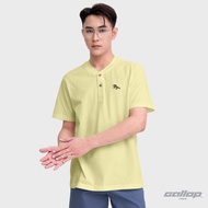 GALLOP : เสื้อยืดคอกระดุม T-SHIRT (Henley neck) รุ่น GT9151 สี Pale Yellow – เหลือง / ราคาปรกติ 990.