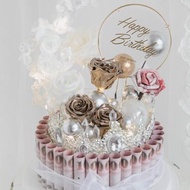 鈔票蛋糕/有錢蛋糕花/錢花蛋糕/生日禮物/生日蛋糕/永生蛋糕禮盒