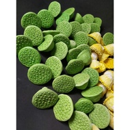 50 blue lotus mirrors. Fake green lotus bowl with flowers