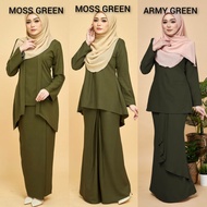 [NEW ARRIVAL] BAJU KURUNG IN MOSS GREEN &amp; ARMY GREEN - KEBAYA MODEN, KURUNG FISHTAIL, KURUNG PARIO