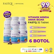 FASTQ Supplement Minda Anak Bijak (32 tablet x 6 botol) Perisa Coklat Sedap, Original HQ