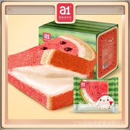 {Tik's Food} Ready Stocka1 Watermelon Sand toast 480g a1 Small Bread Full Box Breakfast Lazy Food Influencer Snacks Children Nutritional Sandwich L9YZ