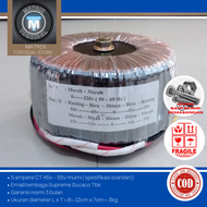 trafo toroid donat 5A CT 55v - 45v murni