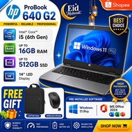 HP ProBook 640 G2 Intel i5-6th Gen 14" Business Notebook Fast Startup Laptop