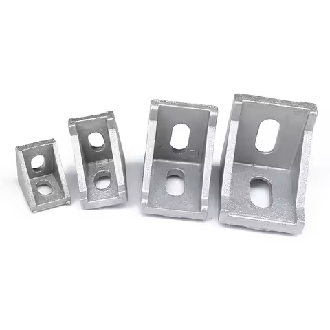 10Pcs Aluminum 2020 - 4545 Corner Bracket Fittings Corner Angle Bracket for Connector Aluminium Prof