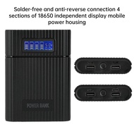 DIY Power Bank Case 4*18650 Battery Charge Storage Box 5V Dual USB Digital Display Charging Case For