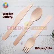 Wooden Dinner Spoons Wooden Dinner Forks Wooden Dinner Knives 100 pcs Wooden Cutlery Cheap Disposabl