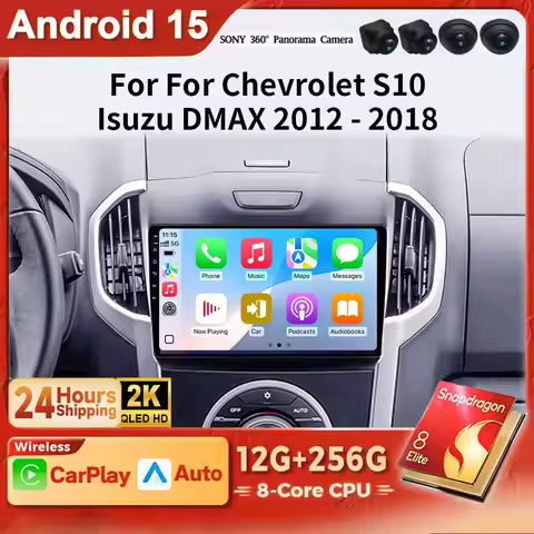 Android 15 2K QLED GPS Car Radio for Chevrolet TrailBlazer 2 2012 - 2016 For Isuzu D-MAX 2 2012 - 20