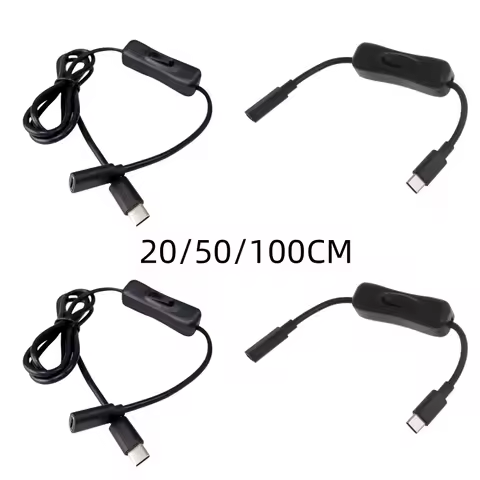 USB C Extension Cable with On/Off Switch Perfect for Charging and Data Transfer on Any Type C Device