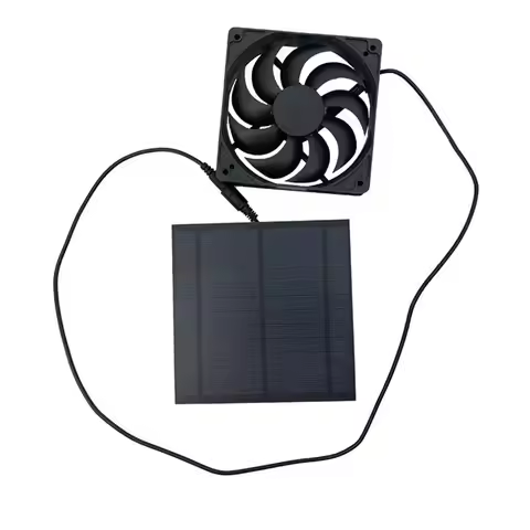 M04K Solar Panel Fan 6V 6W Solar Powered Exhaust Fan Waterproof Mini Ventilator For Dog Chicken Hous