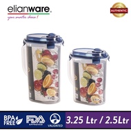 Elianware Ezy-Lock Water Jug (BPA Free) 2.5L / 3.25 L Party Jug Large Picnic Jug Transparent Jug