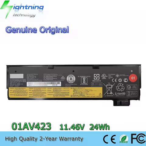 01AV423 Genuine 24Wh Battery for Lenovo ThinkPad T470 T480 T570 T580 SB10K97580 01AV428 SB10K97585 0