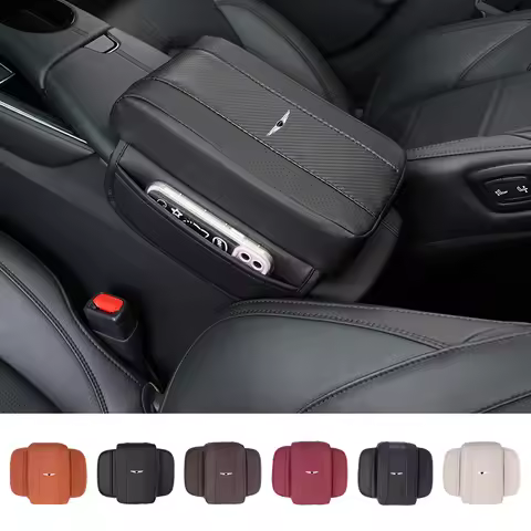 Car Armrest Box Booster Pad with Storage Bag Auto Accessories For GENESIS G80 G70 G90 GV80 G60 G90 G