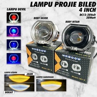 MINI SIZE BILED PROJECTOR 4 INC H/L 28 WATT 12-80V PLUS DEVIL + BILED DUSKRing CAN BE USED FOR ALL M