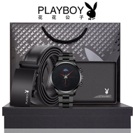 Playboy กระเป๋าสตางค์ผู้ชาย,ชุดสูทเข็มขัดหนังวัวชุดของขวัญเข็มขัด + กระเป๋าสตางค์ + นาฬิกามีหลายสไตล์ให้เลือก