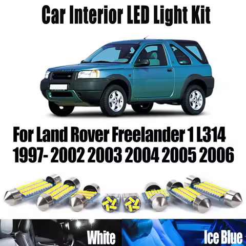 12Pcs Canbus Car Accessories For Land Rover Freelander 1 L314 1997-2003 2004 2005 2006 LED Interior 