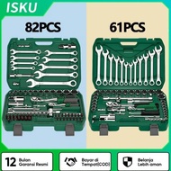 ISKU Shock Wrench Set 82pcs Tool kit Set Car Repair Tools 121pcs