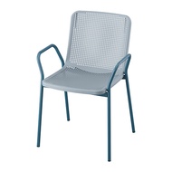 TORPARÖ 扶手椅 室內/戶外用, 淺藍灰色