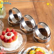 SUSSG 6 pcs English Muffin Ring Set, Silvery 3.2'' Multipurpose Stainless Steel Ring Set, Durable No