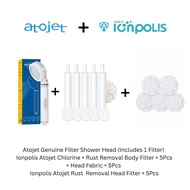 Atojet Shower Head + Ionpolis 1 Year Filter Set