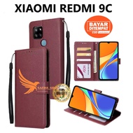 Flip Case Xiaomi Redmi 9C Flip Dompet Casing HP Flip Wallet Leather Cover Dompet hp