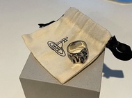 Vivienne Westwood BELT 腰帶設計品牌印花變形設計感 925銀戒指 男女同款情侶款銀色