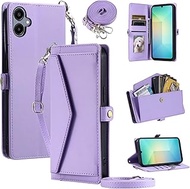 Crossbody Wallet Case For Samsung Galaxy A05 with Wrist Strap Shoulder Strap Card Holder Shockproof 