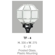 TF 4 27 CM WATERPROOF OUTDOOR MINIMALIST PILLAR GLASS GARDEN LIGHT