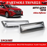 PERODUA MYVI GEN3 2020-2023 REAR BUMPER REFLECTOR ALBINO WHITE