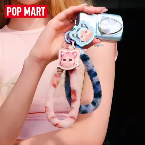 New Hot Selling Genuine Popmart Crybaby Leopard Cat Series Mobile Phone Lanyard Surprise Blind Box C