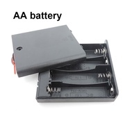 1pcs 3pcs Black 4 AA 6v 1.5v Battery Holder Box Case With Switch New 4AA Battery Holder Box Case Wit