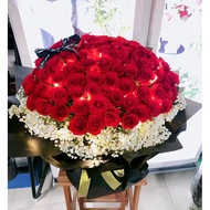 99 Roses Fresh Flower Bouquet