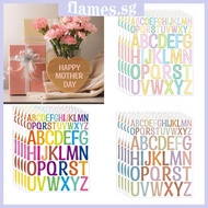 FL 5 Sheets Letter Sticker Reward Sticker Scrapbooking Sticker Letter Decal Sticker Alphabets Sticke