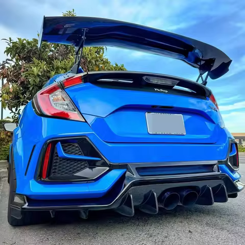 For Honda Civic FK4 FK7 FK8 TypR 5 Door Hatchback 2016-2021 High Quality Real Carbon Fiber Car Rear 