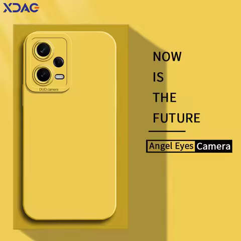 Angel Eyes Liquid Silicone Case for Xiaomi Redmi Note 12 12R 12T Pro Plus Turbo 4G 5G Shockproof Cov