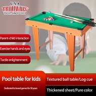 TROUWIDS Mini Billiard Table For Kids Wooden Tabletop Pool Table Set Billiards Table Set