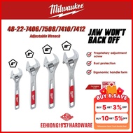 MILWAUKEE 48-22-7406 48-22-7508 48-22-7410 48-22-7412 6'' 8'' 10'' 12'' Adjustable Wrench Spanner Ad