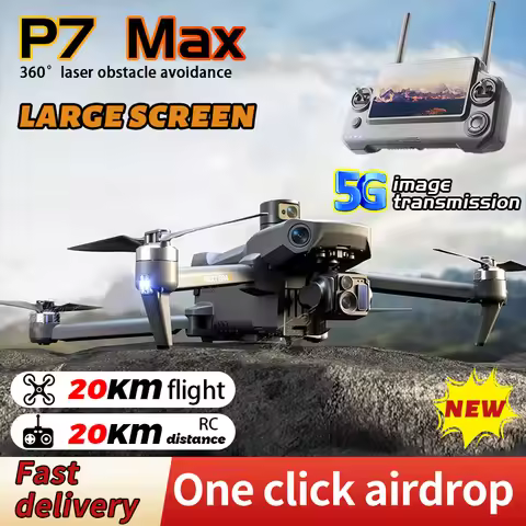Professional Drone P7 MAX 3-axis brushless gimbal digital transmission obstacle avoidance 8K 30fps C