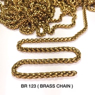 BR123 Brass Chain Size 6 Mm Korean Style Real **According To Size** leatherbrass