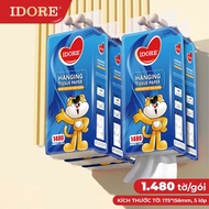 IDORE Wall-Mounted Tissue Paper 1480 Sheets/Pack – Gentle for Sensitive Skin, Outstanding Absorbency