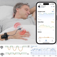 24 Hours Smart Reminder Pulse Oximeter SpO2 Bluetooth Blood Oxygen Saturation Monitor Wearable Sleep