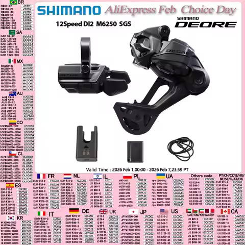 SHIMANO NEW DEORE Di2 SW-M6250 RD-M6250 SGS 12-Speed ​​Wireless Mountain Bike With EC-DN100 Charger 