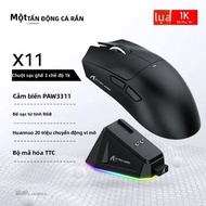 Delux Attack Shark X11 PAW3311 Chuột Chơi Game Siêu Nhẹ Không Dây Bluetooth Ba Chế Độ Kết Nối Cảm Ứn